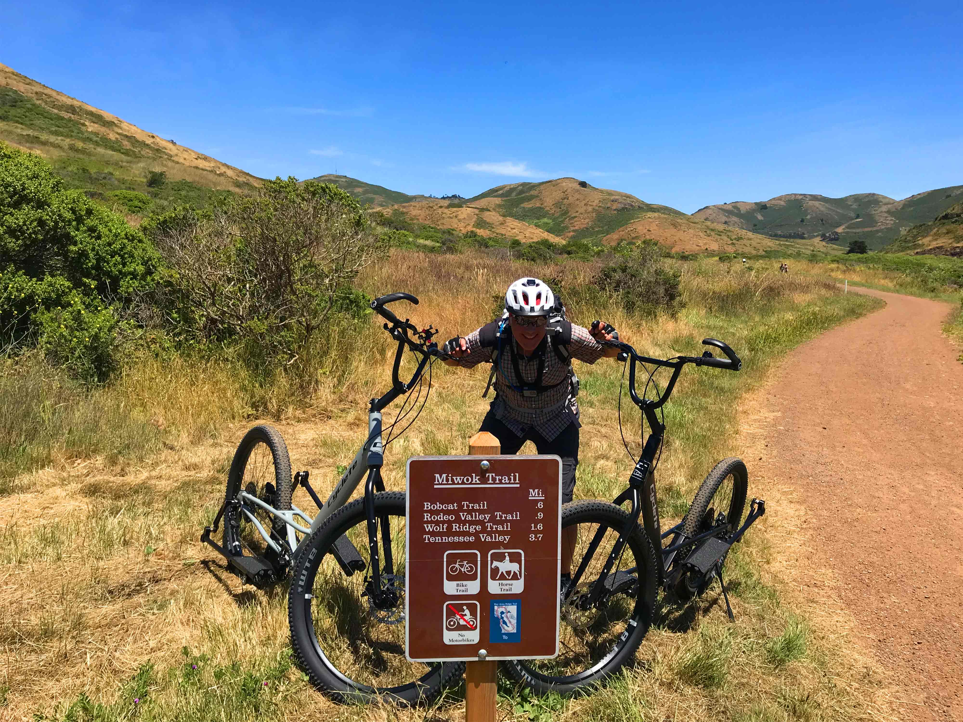 Photo of our Cyclete SUBs at the Miwok Trailhead
